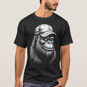 Bigfoot Ballcap T-Shirt - Cooles Sasquatch Graphic