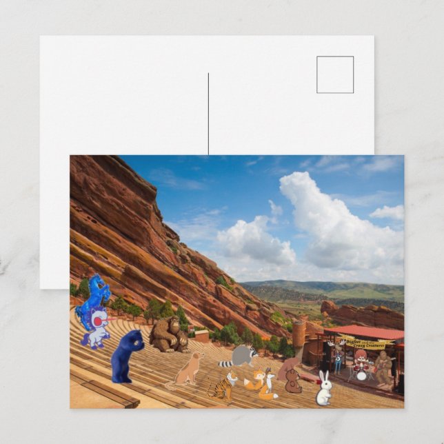 Bigfoot Band in Red Rocks Feiertagspostkarte (Vorne/Hinten)