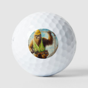 Bigfoot-Bauarbeiter Golfball