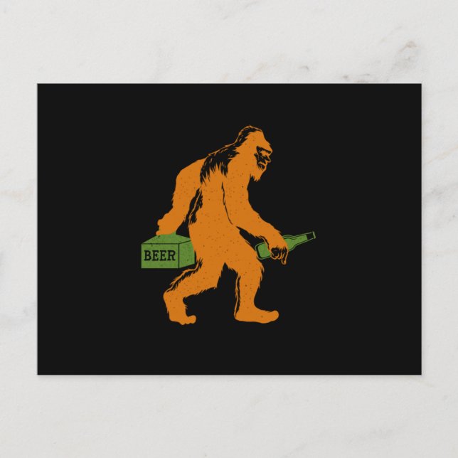 Bigfoot Beer Sasquatch Yeti Beer Lover Beer Flasch Postkarte (Vorderseite)