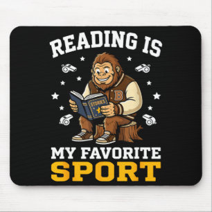 Bigfoot beim Lesen von Büchern süße Männer Frauen  Mousepad