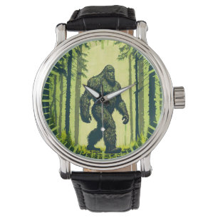 Bigfoot beim Waldspaziergang Armbanduhr