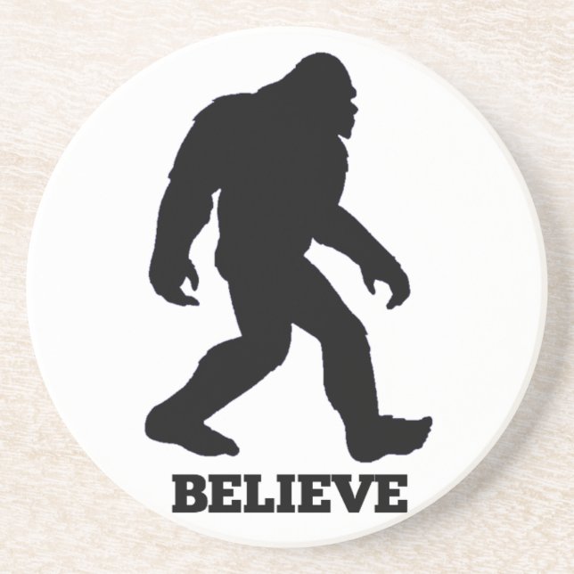 Bigfoot BELIEVE Sasquatch Getränkeuntersetzer (Vorne)