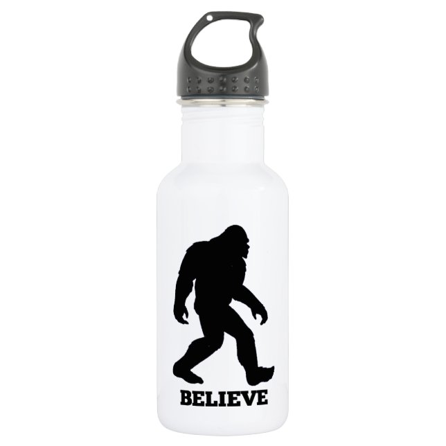 Bigfoot BELIEVE Sasquatsch Trinkflasche (Vorderseite)