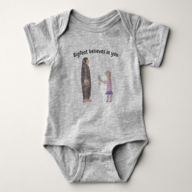 Bigfoot Believes in You Infant One Piece Baby Strampler (Vorderseite)