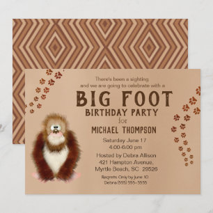 Bigfoot Birthday Party Einladungen