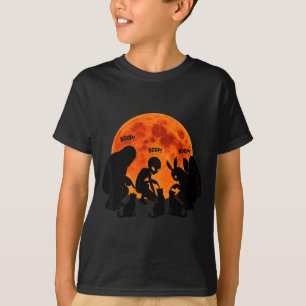 Bigfoot Boop Katze Alien Mothman Katzen Vollmond T-Shirt
