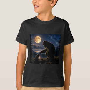 Bigfoot Boop Katze Lustiger Sasquatch Mondlicht Me T-Shirt