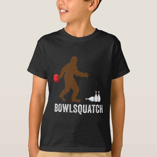 Bigfoot-Bowling-Geschenk Sasquatch-Geschenke Bowle T-Shirt (Vorderseite)