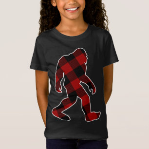 Bigfoot Buffalo Karierte Weihnachten T-Shirt