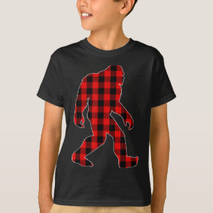 Bigfoot Buffalo Karierte Weihnachtsfamilie Matchin T-Shirt