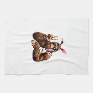 Bigfoot Bunny Lustiger Ostertag Sasquatch T-Shirt Geschirrtuch