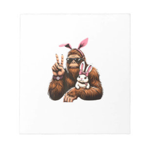 Bigfoot Bunny Lustiges Ostertags-Sasquatch-T-Shirt Notizblock