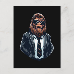 Bigfoot Businessman - Cool Funny Sasquatch Postkarte