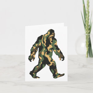 Bigfoot Camouflage Sasquatch Outdoor Camping Männe Karte
