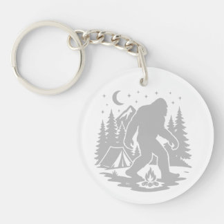 Bigfoot-Camping-Acryl-Schlüsselanhänger Schlüsselanhänger