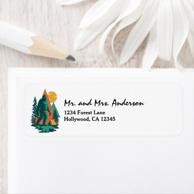 BigFoot Camping Forest Mountains Custom Address (Insitu)