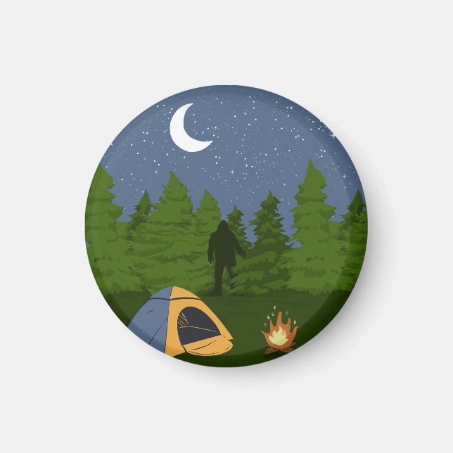 BigFoot Camping  Magnet (Vorne)