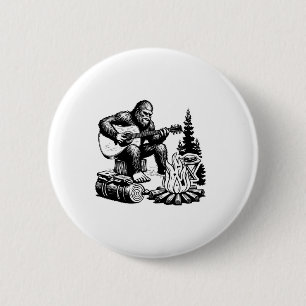 Bigfoot Camping Smore Rock Bigfoot spielt Gitarre Button