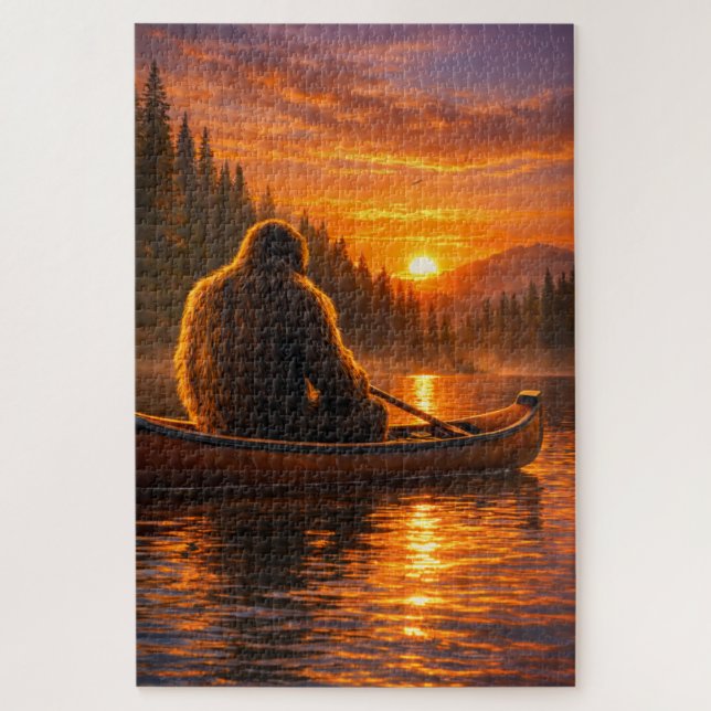 Bigfoot Canoe sunset reverie Puzzle (Vertikal)