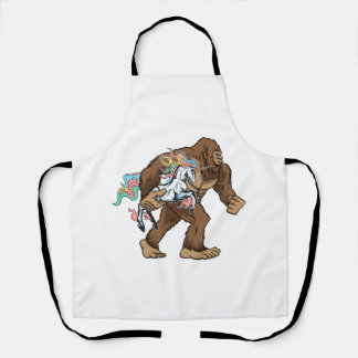 Bigfoot Carry Einicorn Funny Sasquatch Geschenke Schürze