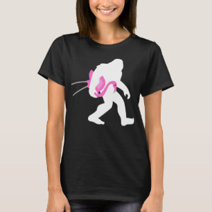 Bigfoot Carry Lawn Flamingo Funny Sasquatch Gif T-Shirt