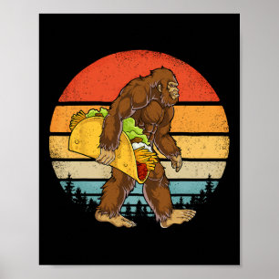 Bigfoot Carry Tacry Funny Cinco De Mayo Boys Men Poster