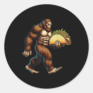 Bigfoot Carry Tacry Funny Cinco De Mayo Men Boys Runder Aufkleber