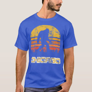 Bigfoot Chicago Staat Distressed Sasquatch Yeti Mo T-Shirt