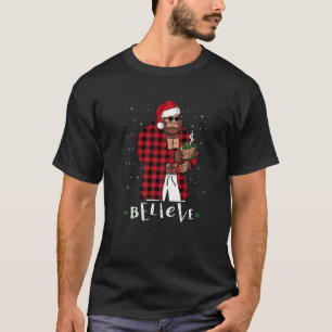 Bigfoot Christmas Buffalo Kariert Sasquatch Coffee T-Shirt