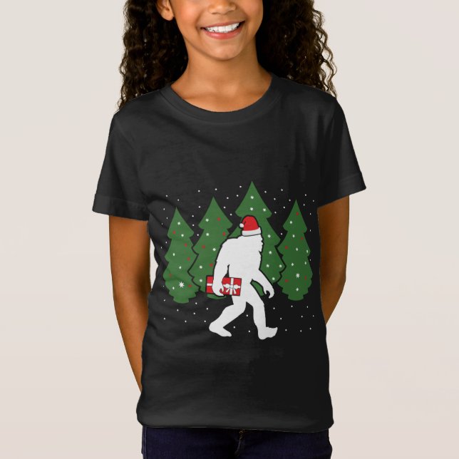 Bigfoot Christmas Funny Sasquatch T-Shirt (Vorderseite)