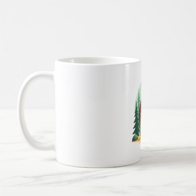 Bigfoot Christmas Tree Santa Hat (3) Kaffeetasse (Links)
