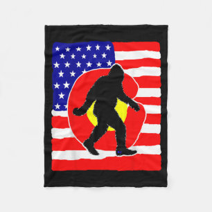 Bigfoot Colorado Amerikanische Flagge Sasquatch Pa Fleecedecke
