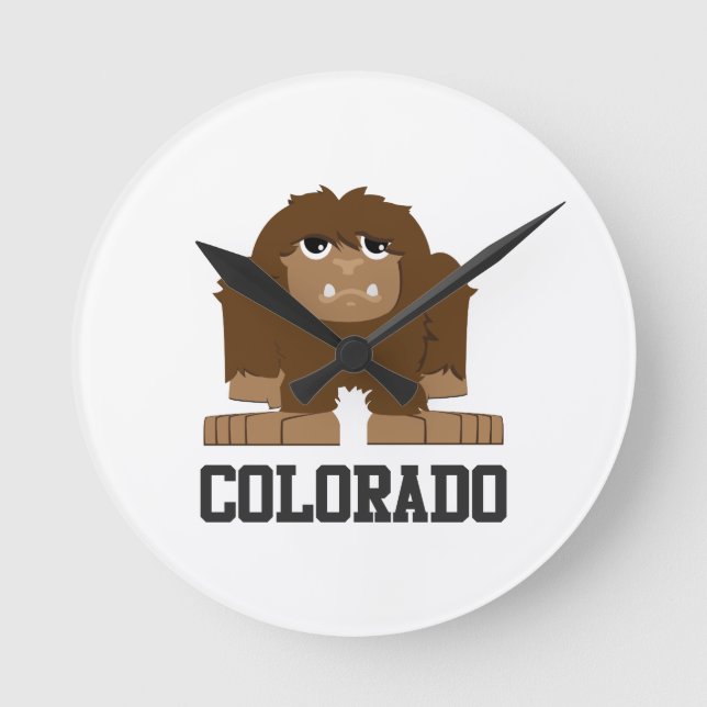 Bigfoot Colorado Runde Wanduhr (Vorderseite)