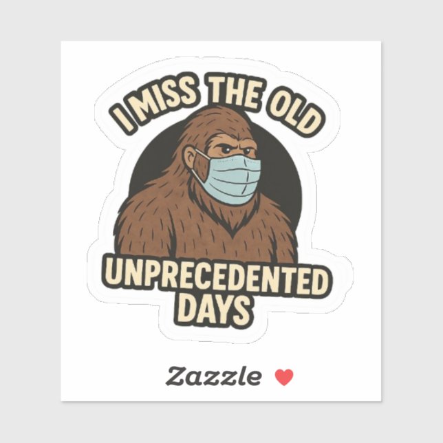 Bigfoot Covid Mask Aufkleber (Blatt)