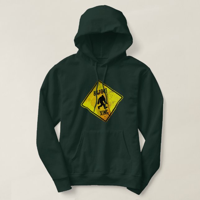 Bigfoot Crossing Sign Hoodie (Design vorne)