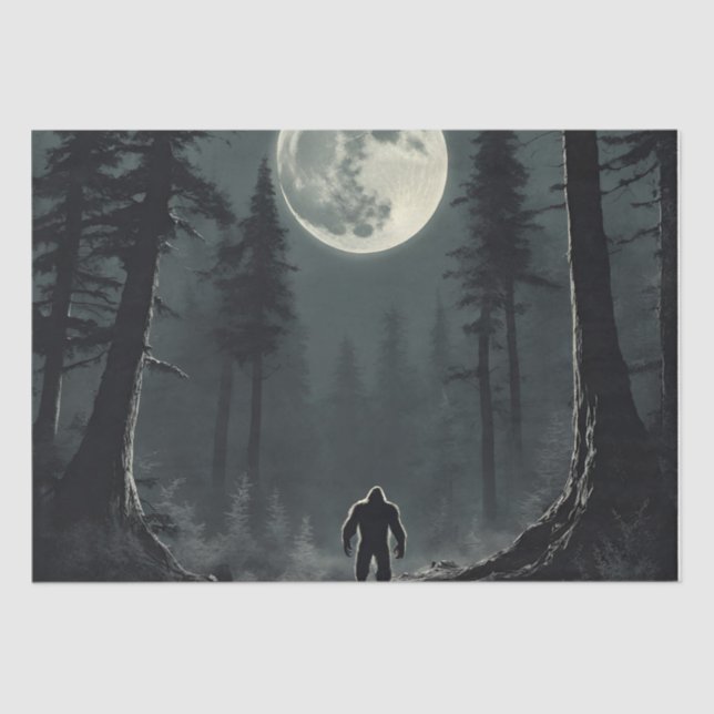 Bigfoot Cryptid Decoupage Seidenpapier (Vorderseite)