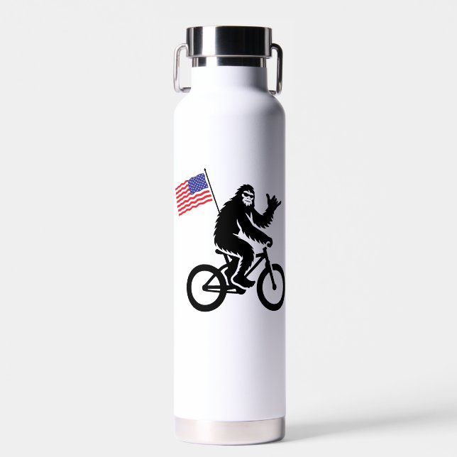 Bigfoot Cycling American Flag Trinkflasche (Vorne)