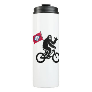 Bigfoot Cycling Arkansas Flag Thermosbecher