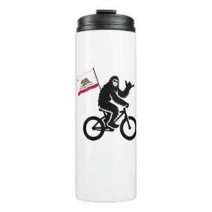 Bigfoot Cycling California Flag Thermosbecher