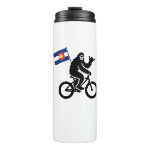 Bigfoot Cycling Colorado Flag Thermosbecher