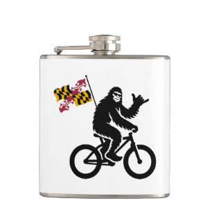 Bigfoot Cycling Maryland Flag Flachmann