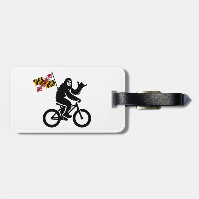 Bigfoot Cycling Maryland Flag Gepäckanhänger (Rückseite horizontal)