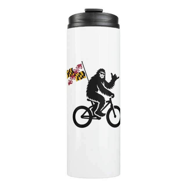 Bigfoot Cycling Maryland Flag Thermosbecher (Vorderseite)