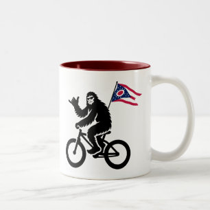 Bigfoot Cycling Ohio Flag Zweifarbige Tasse