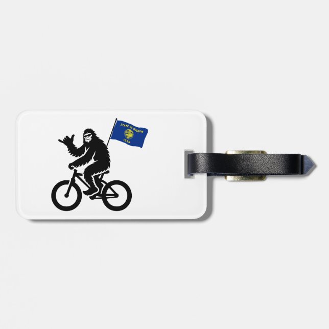 Bigfoot Cycling Oregon Flag Gepäckanhänger (Rückseite horizontal)