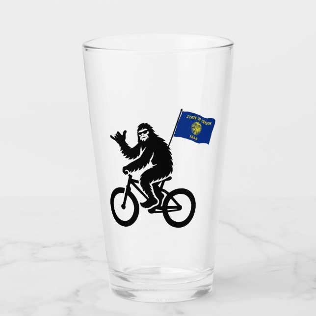 Bigfoot Cycling Oregon Flag Glas (Vorderseite)