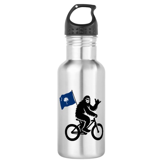 Bigfoot Cycling South Carolina Flag Edelstahlflasche (Vorderseite)