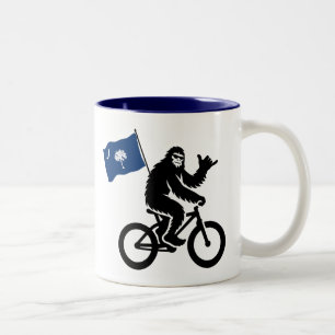 Bigfoot Cycling South Carolina Flag Zweifarbige Tasse