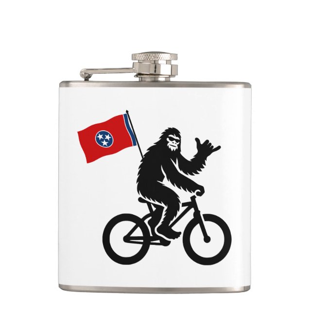 Bigfoot Cycling Tennessee Flag Flachmann (Vorderseite)